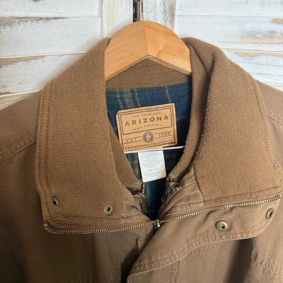 VINTAGE ARIZONA JEANS CO Men's XXL Chore Jacket Barn Coat Vest Canvas Brown - Picture 6 of 15